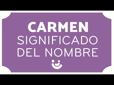 ¿Cuál es el origen del nombre Carmen?